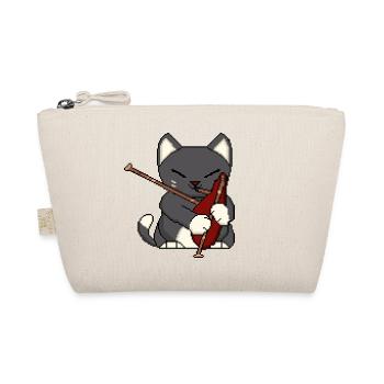 Chat jouant de la cornemuse Pixel Art - Trousse biologique - nature - Devant