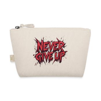 Motivation Never Give Up Motto Kraft Spirit - Organic Pouch - nature - Front