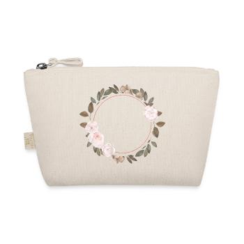 Fleurs dans un cadre rond / Vintage et élégant - Trousse biologique - nature - Devant