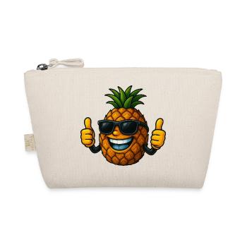 Süßer Cartoon Ananas Sommerfrucht Spaß Freude - Bio-Täschchen - Natur - Vorne