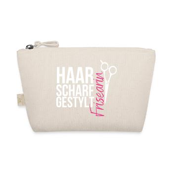 Haarscharf gestylt - Frisearin, Friseurin - Bio-Täschchen - Natur - Vorne