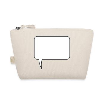 Speech bubble rectangle design - Organic Pouch - nature - Front