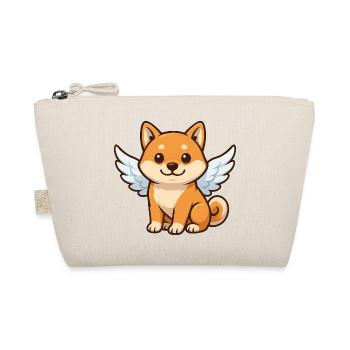 Cute Shiba Inu Angel Cartoon Dog Satisfaction - Organic Pouch - nature - Front