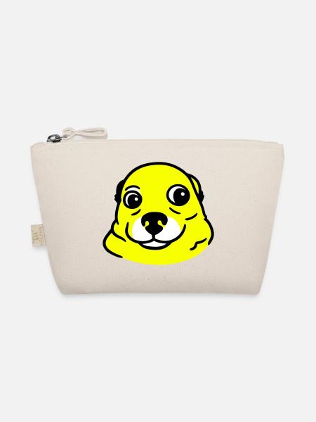 Anxious Dog in Pop Art Style - Organic Pouch - nature - Front