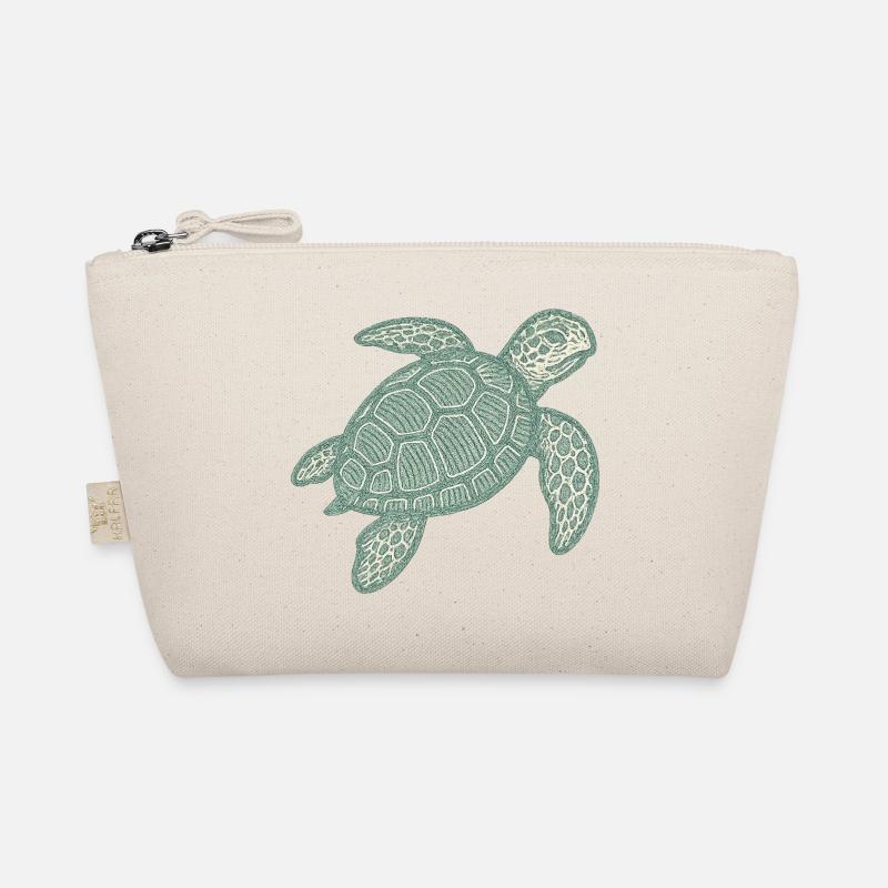 Stick-Schildkröte - Bio-Täschchen - Natur