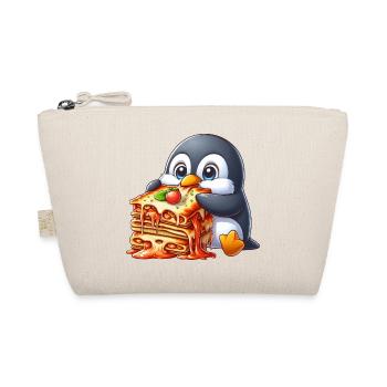 Cute Penguin Lasagna Italian Food Comic - Organic Pouch - nature - Front