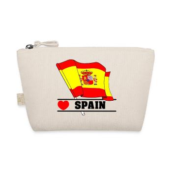 Drapeau espagnol avec cœur – l’amour pour l’Espagne - Trousse biologique - nature - Devant
