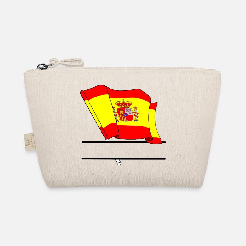Spanische Flagge mit eigenem Text – persönliches Design Bio-Täschchen