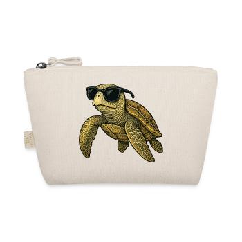 Tortue cool avec des lunettes de soleil - Trousse biologique - nature - Devant