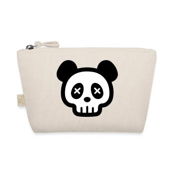 Panda Skull Skeleton - Organic Pouch - nature - Front
