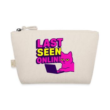 Last seen online: Meme design with annoyed cat - Organic Pouch - nature - Front