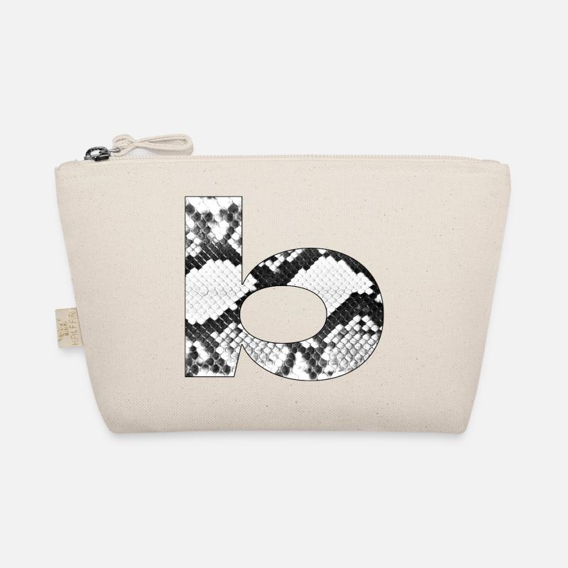 Schlangenleder-Muster Buchstabe b Bio-Täschchen