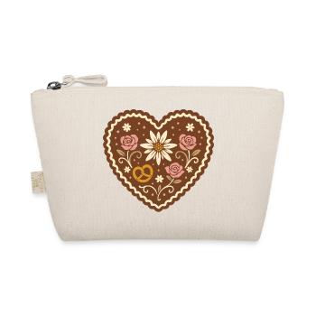 Gingerbread heart folk festival - sweet &amp; traditional - Organic Pouch - nature - Front