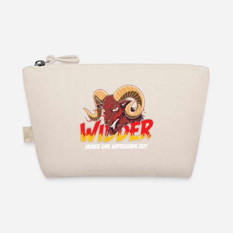 Aries with flame text Organic Pouch