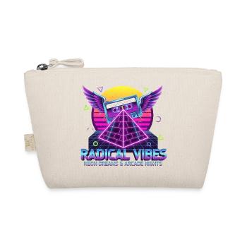 Neon cassette with wings and pyramid - Organic Pouch - nature - Front
