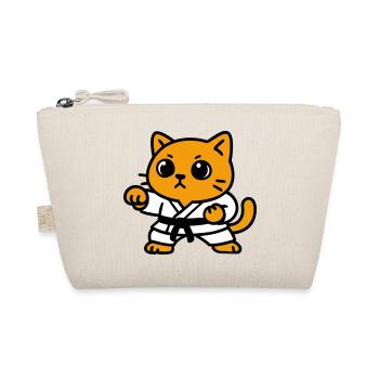 Cat fighter in karate suit - Organic Pouch - nature - Front