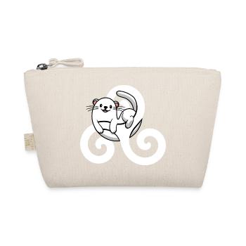 Brittany Breton Hermine – Breizh Symbol Triskel - Organic Pouch - nature - Front