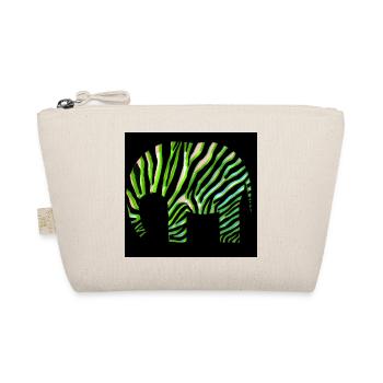 Grünes Zebra Print Abstraktes Design - Bio-Täschchen - Natur - Vorne