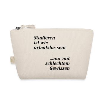 Unispruch "Studieren = arbeitslos" Studenten - Bio-Täschchen - Natur - Vorne