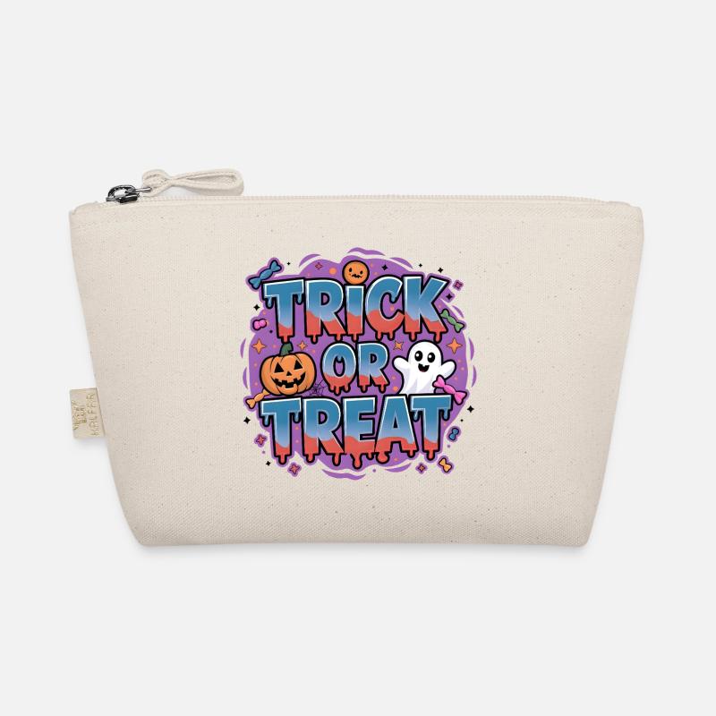 Halloween T-Shirt Süßes oder Saures. Bio-Täschchen