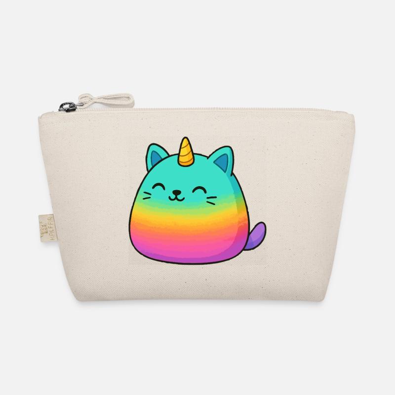 Rosa Regenbogen Einhorn Katze Bio-Täschchen