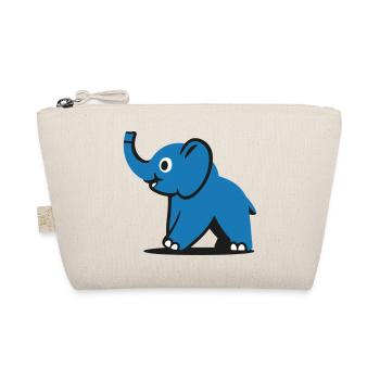 Éléphant de dessin animé bleu - Trousse biologique - nature - Devant