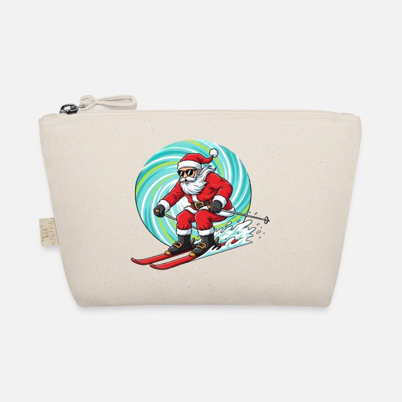Skiing Christmas Man Ski Humor Bio-Täschchen