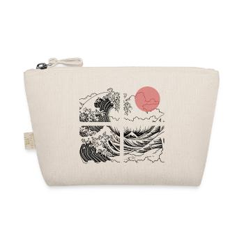 Night sun over waves on the ocean - Organic Pouch - nature - Front
