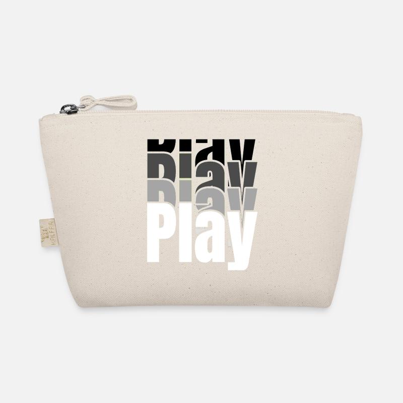 Overlapping Play Typography Organic Pouch