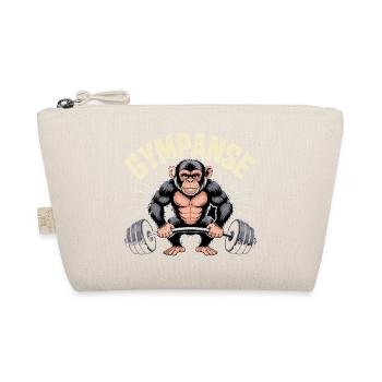 Gymchimp Strength Training Motif - Organic Pouch - nature - Front