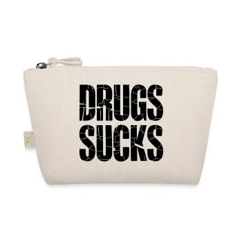 Anti Drogen Slogan Schwarz - Bio-Täschchen - Natur - Vorne