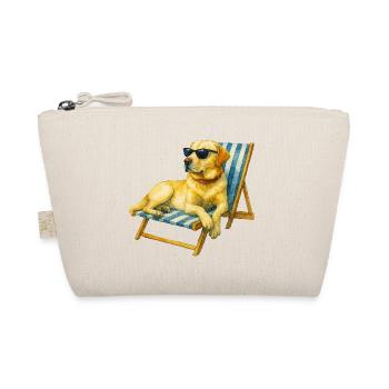 Labrador Hund Sommer Chill Geschenkidee - Bio-Täschchen - Natur - Vorne