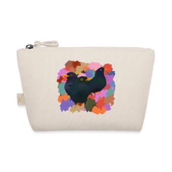 Three friendly birds on a beautiful autumn day - Organic Pouch - nature - Front