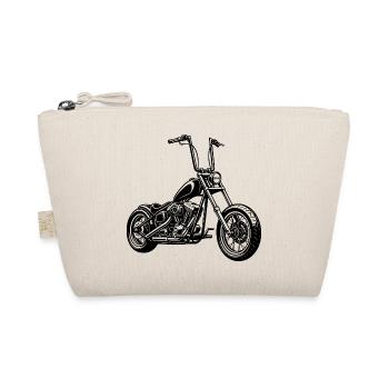 Motorrad Chopper Custom Bike Bobber - Bio-Täschchen - Natur - Vorne