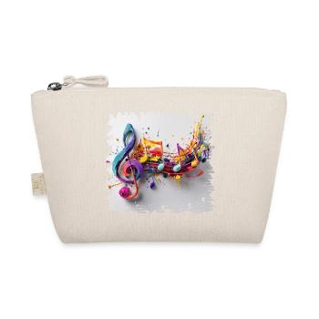 Colorful Musical Notes Art Motif - Organic Pouch - nature - Front