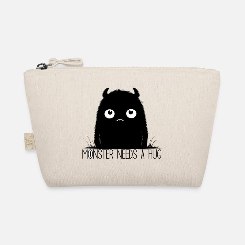 Minimalist White-Eyed Monster Organic Pouch