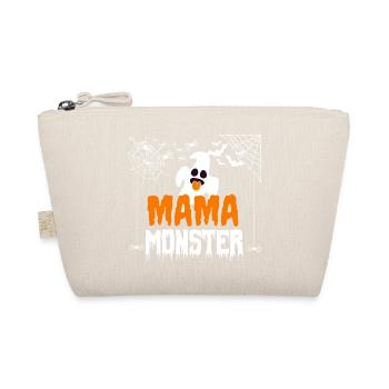 Mom Monster Halloween Print Ghost Ghost Outfit - Organic Pouch - nature - Front