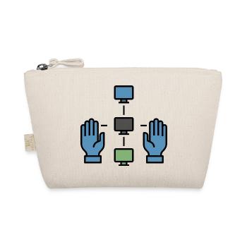 Decentralized Network | Blockchain P2P Symbol - Organic Pouch - nature - Front