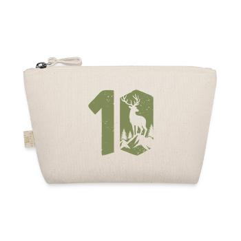 Hunter 10th Birthday Hunting 10 Years Number Deer - Organic Pouch - nature - Front