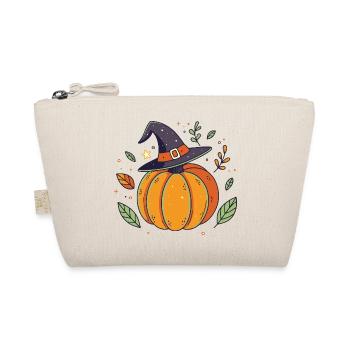 Pumpkin Halloween Wizard Hat - Organic Pouch - nature - Front