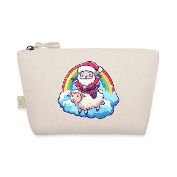 Schaf Weihnachtsmann Weihnachten - Bio-Täschchen - Natur - Vorne