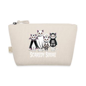 Scaredy Suvae Halloween Katzen Motiv - Bio-Täschchen - Natur - Vorne