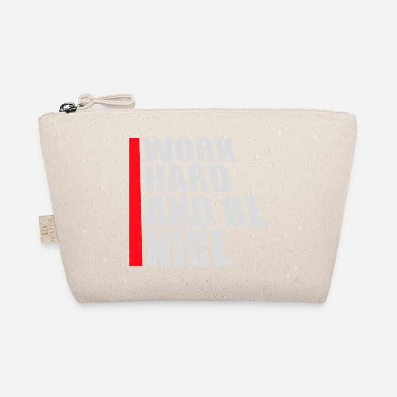 Zitat Work Hard Be Nice Motivation Positiver Geist Trousse biologique