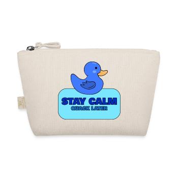 Bleib ruhig, quakt später – Blue Duck Design - Bio-Täschchen - Natur - Vorne