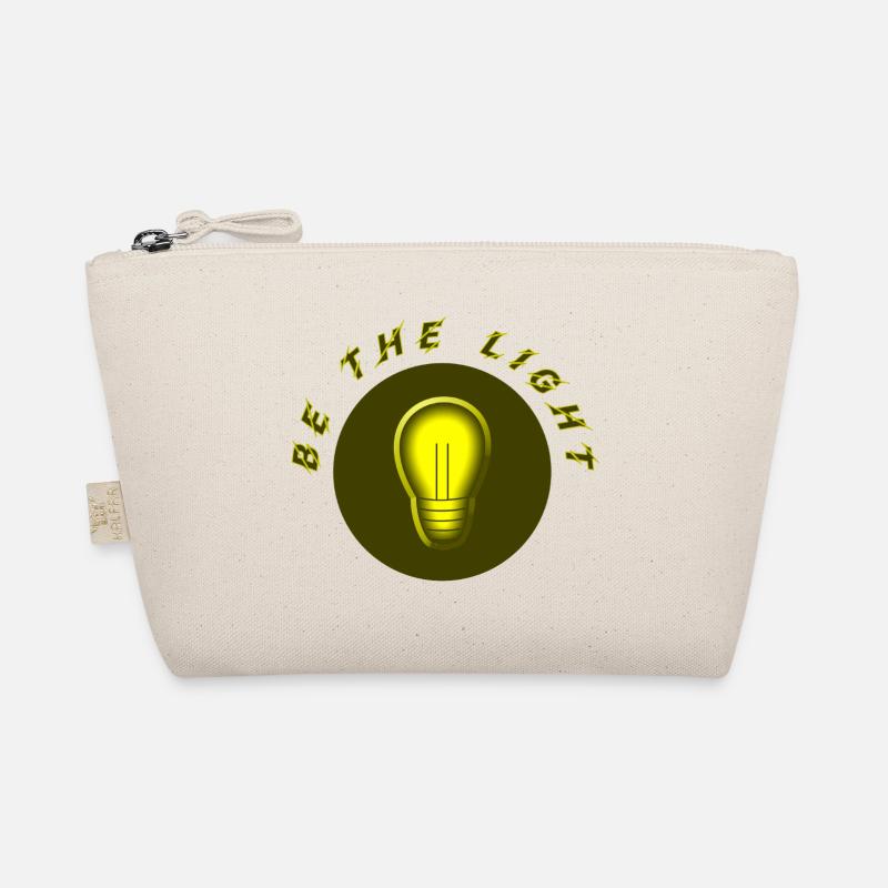 Light Idea Lamp Icon Yellow Circle be the light Organic Pouch