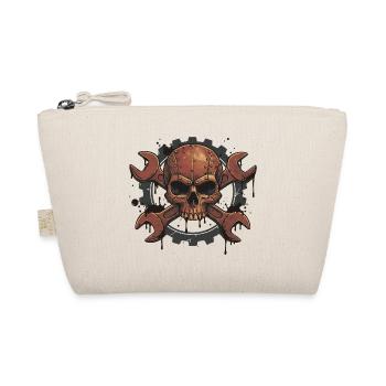 Skull Wrench – Für echte Schrauber-Seelen - Bio-Täschchen - Natur - Vorne