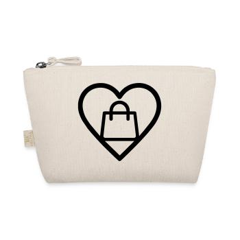 Cœur + Shopping – Amateur de shopping - Trousse biologique - nature - Devant