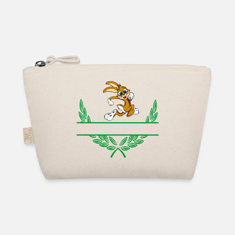 Rabbit Laurel Wreath with Namespace Organic Pouch