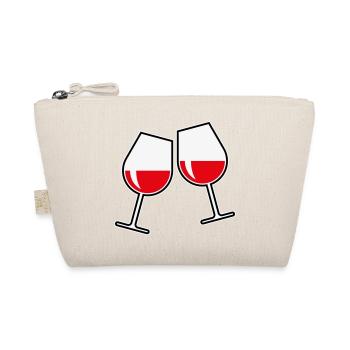 2 Rotweingläser (Rotwein / Wein / Bauchig / Zu 3C) - Bio-Täschchen - Natur - Vorne