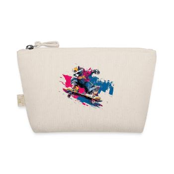 Raton laveur à roulettes dans un look art urbain - Trousse biologique - nature - Devant